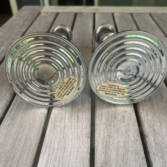 Empire Candlesticks Pewter Weighted 834 Pair 7” - Picture 4 of 5